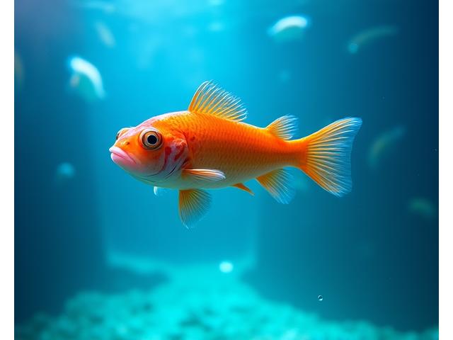 Kogen Fisheryの陸上養殖で健康的に育ったトラフグが、きらめく水中で泳いでいる様子。