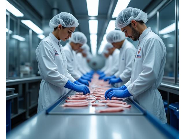 水産加工工場のライン