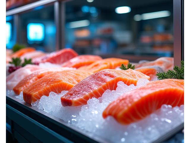 スーパーマーケットの魚売り場